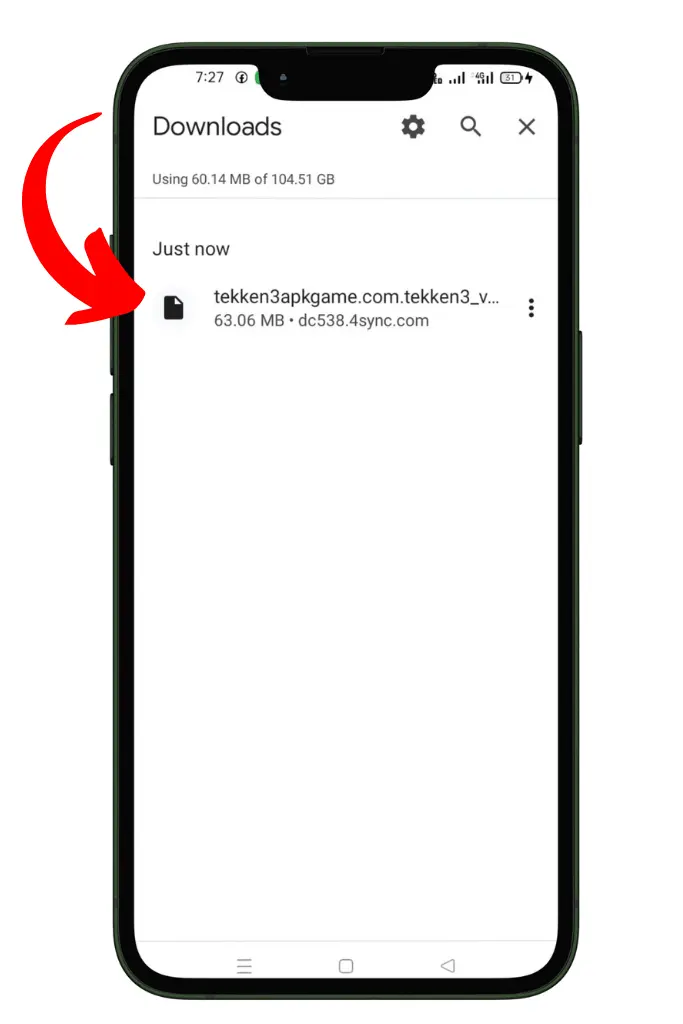 Tekken 3 APK download Step 2