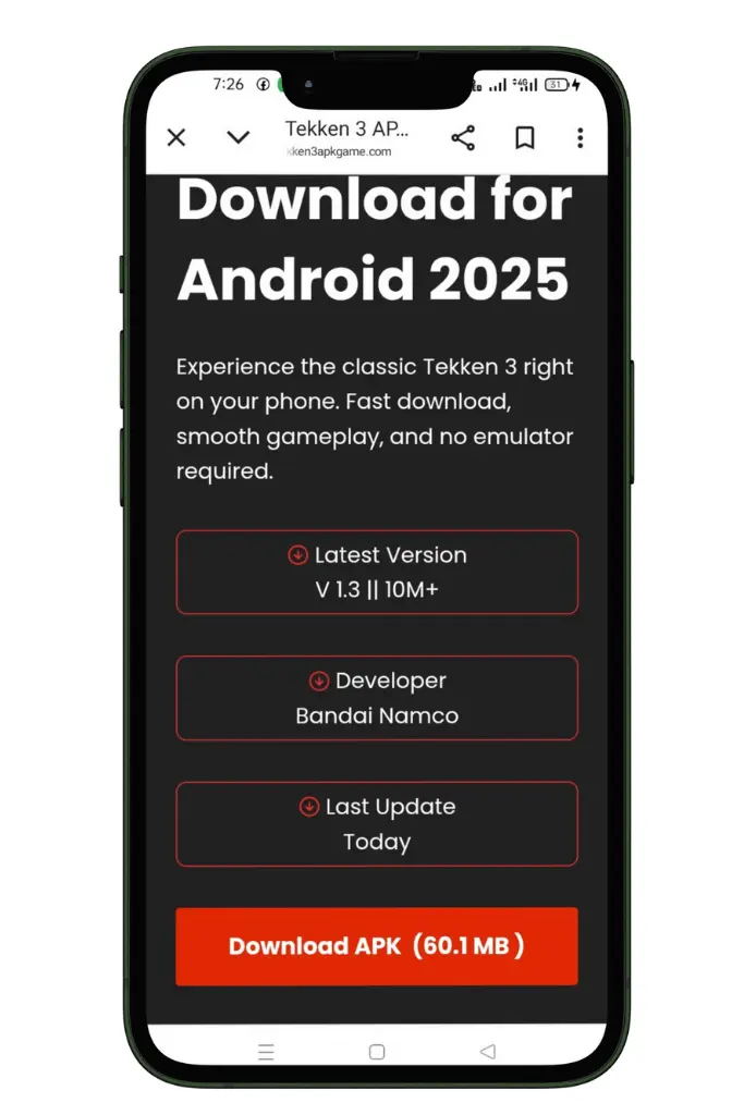 Tekken3 APK Download Step 1